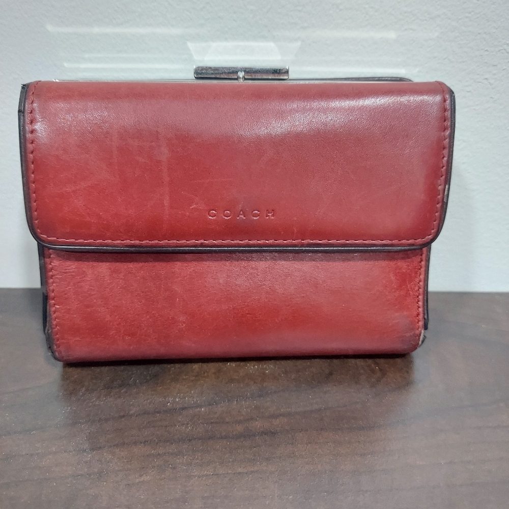 Vintage Red Coach wallet